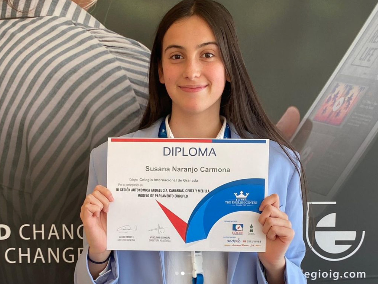 Susana selected to participate in the nationals for Model of European Parliament