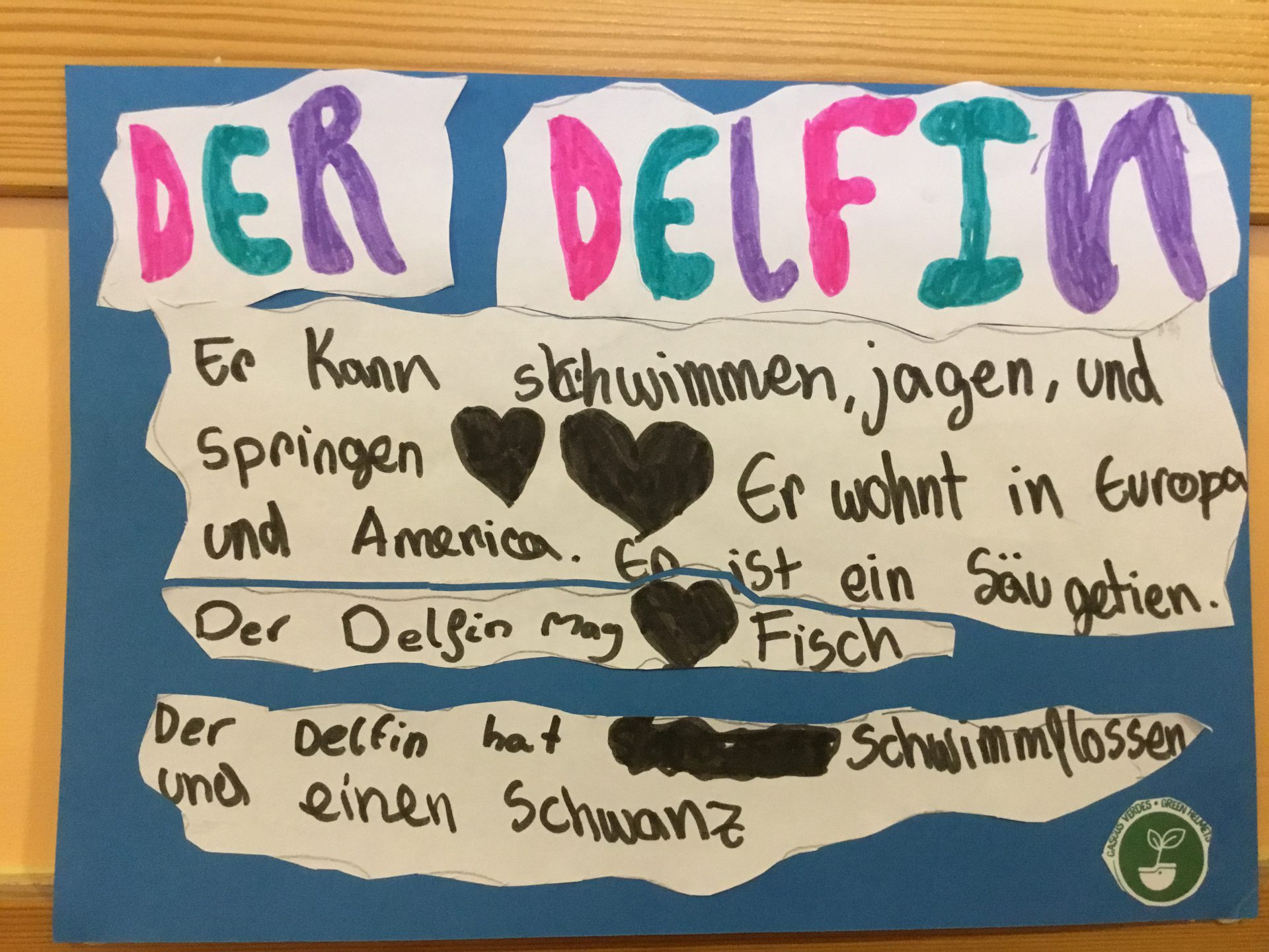 Cascos verdes en clase de tercero